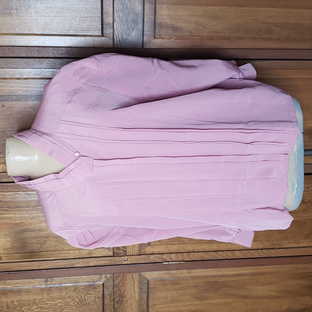 Joanna Vintage Mauve Blouse Sz 3X